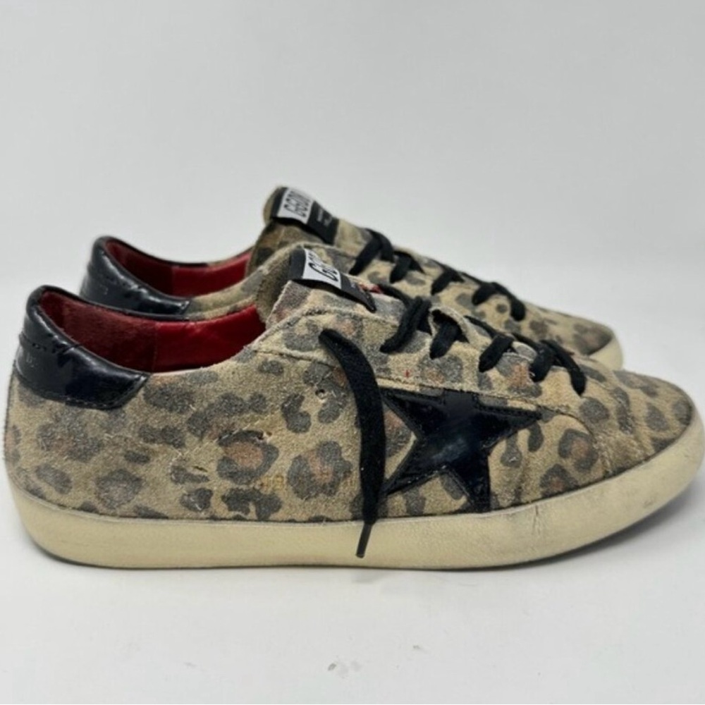 Golden Goose Suede Leopard Print